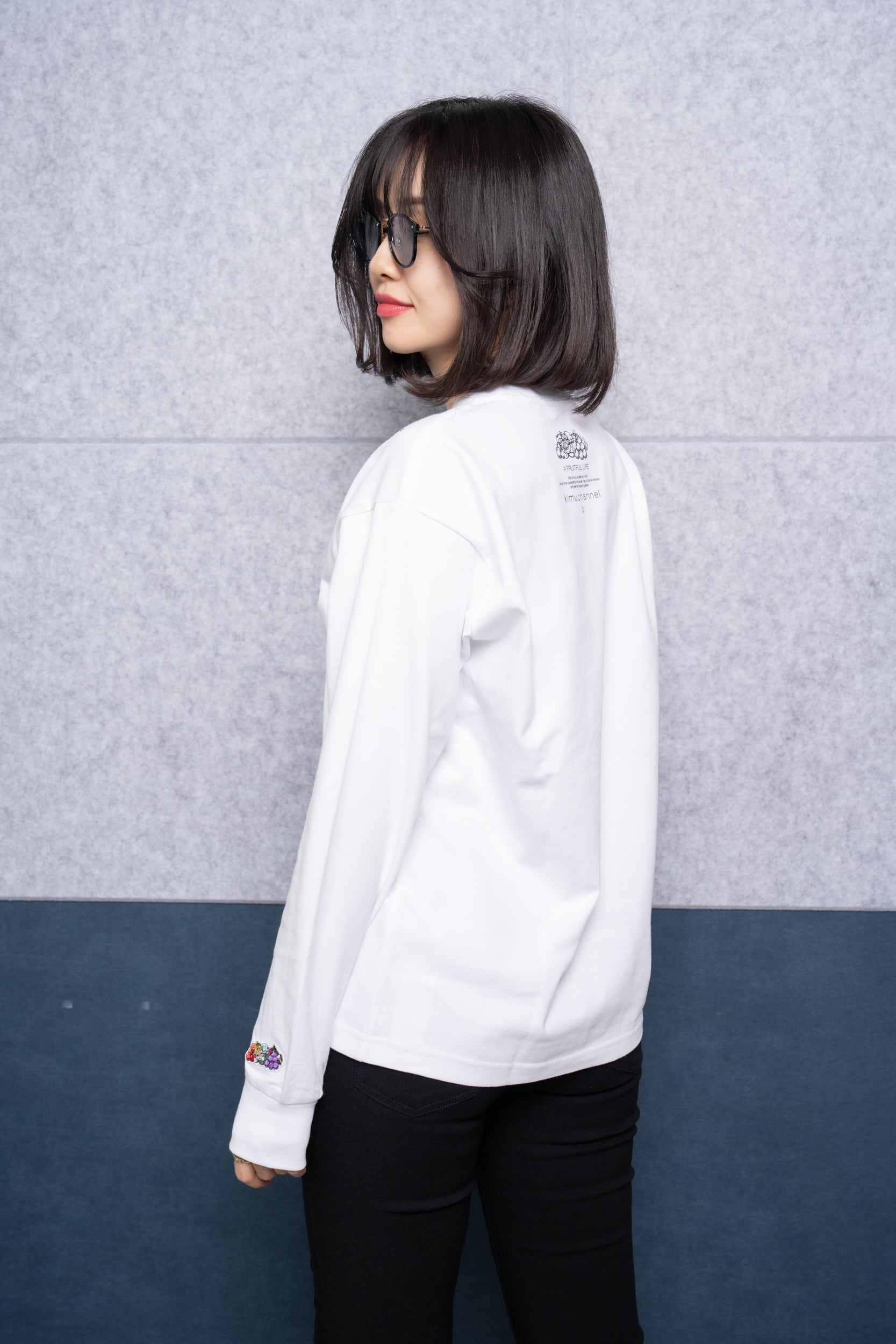 きむちゃんねるロンT＜WHITE＞ | kimuchannel