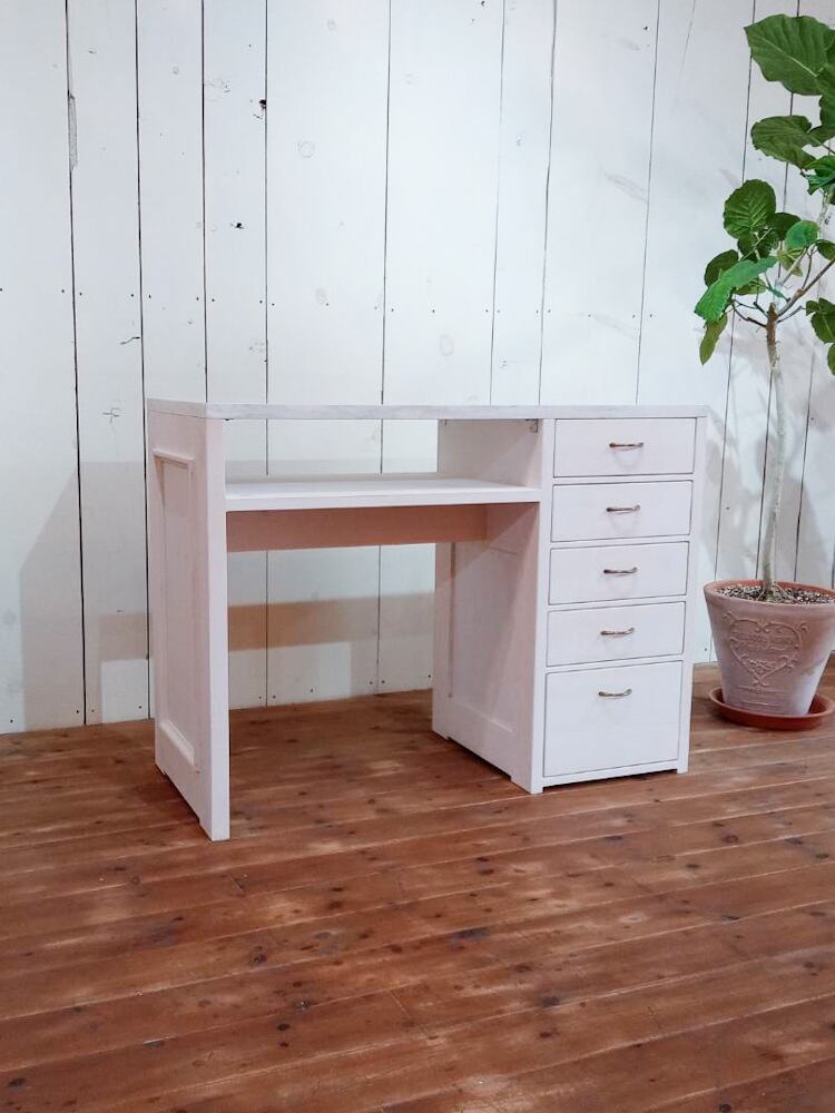 引出し付きネイルテーブル大理石1000 （ネイルデスク・オーダーメイド