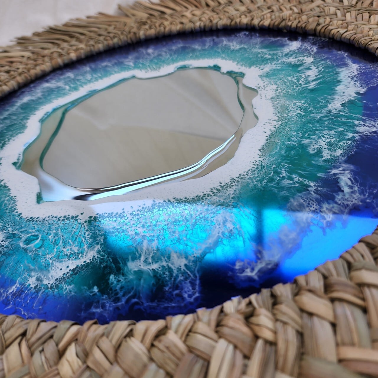 149.オーシャンレジンアート ウォールミラー