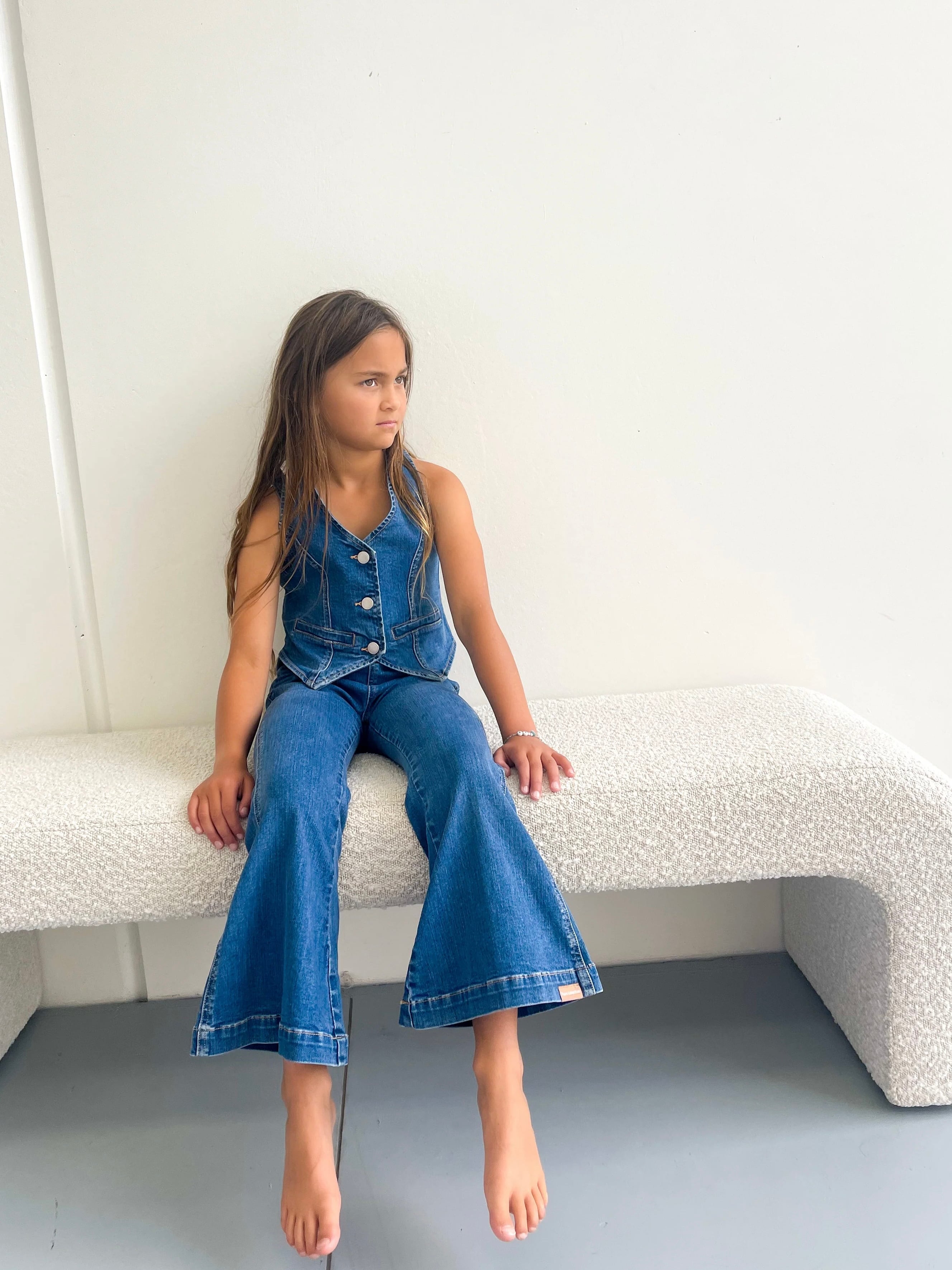 TWIN COLLECTIVE】Farrah Flare Jean - Western Blue | RIRIBELL