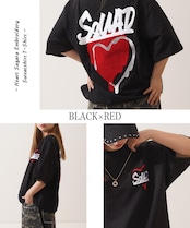 ◆ハートサガラ刺繍 スウェットTシャツ◆ng-46225