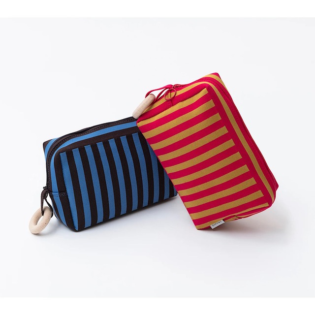 TRICOTÉ / stripe knit pouch S TR51PO037