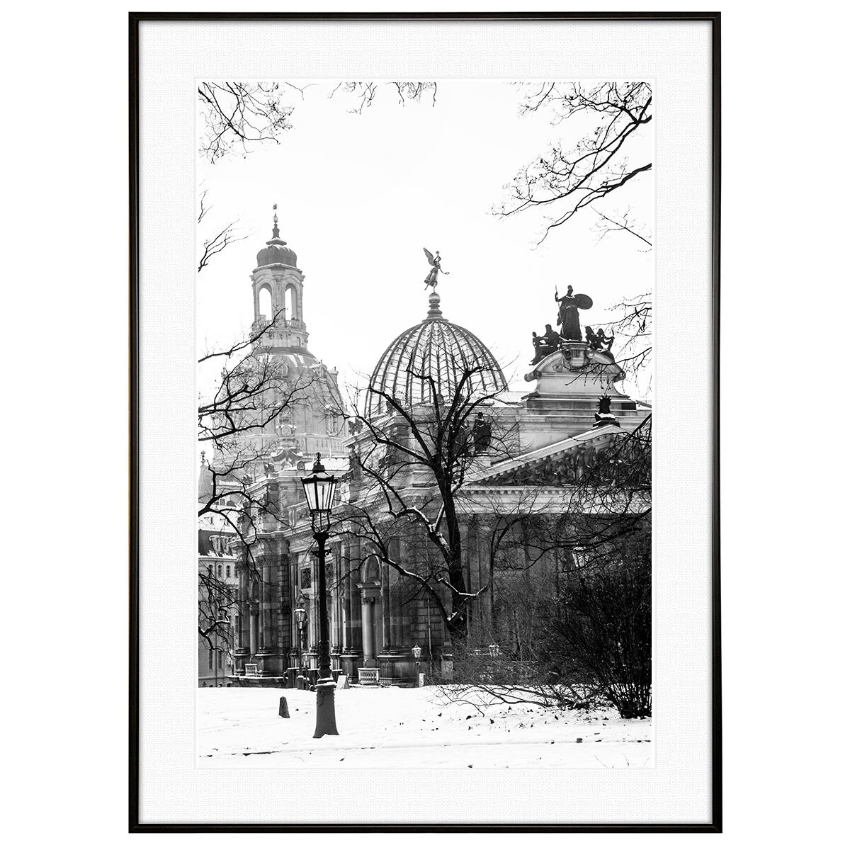 冬写真 ドイツ 雪のケルン大聖堂 インテリアアートポスター額装 AS1113