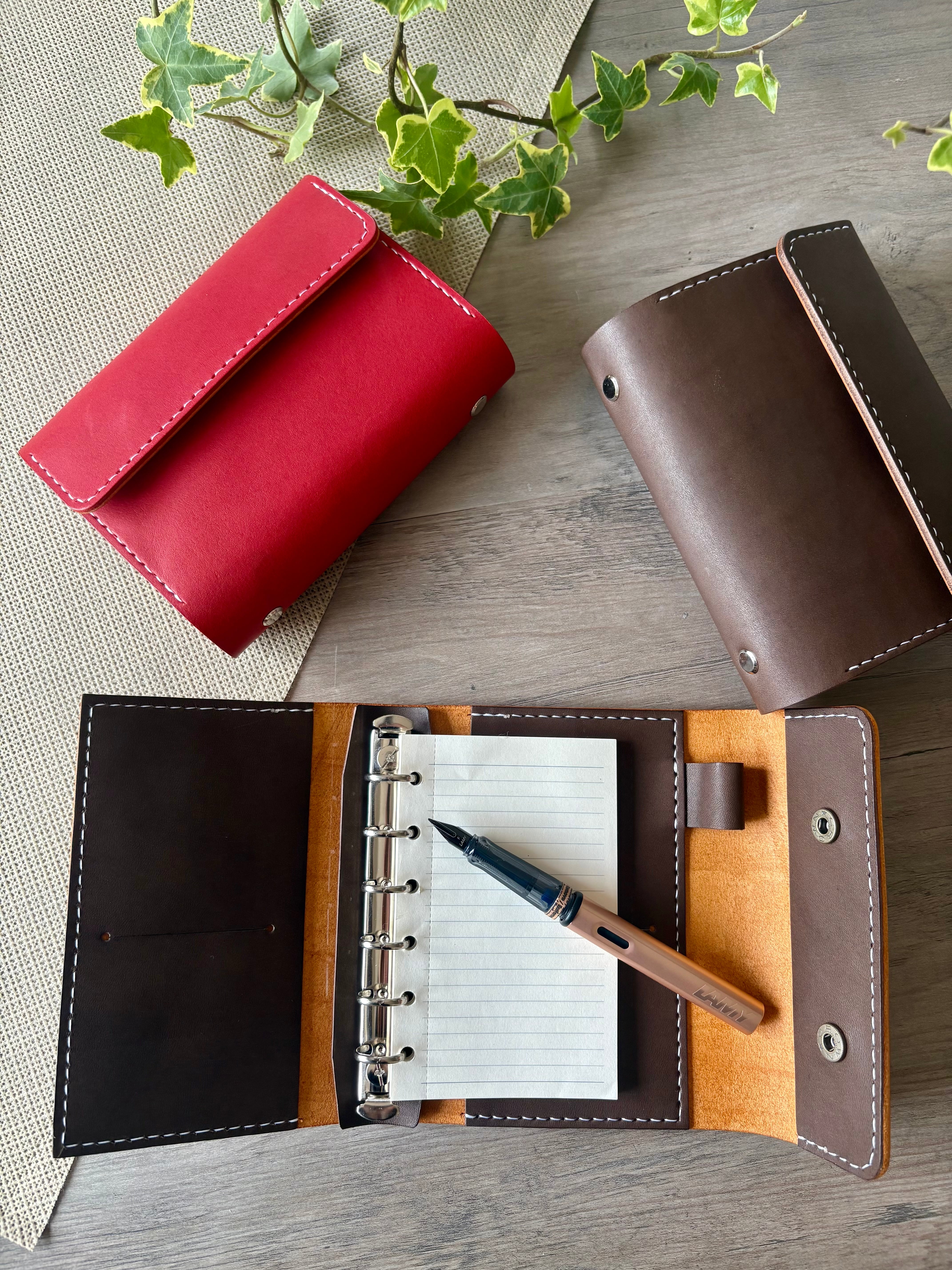 国産レザー使用 システム手帳 ミニ6サイズ ミニ6穴 新生活 新年度