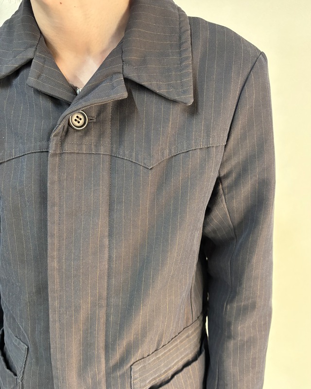 【DRIES VAN NOTEN】fly front pinstripe jacket