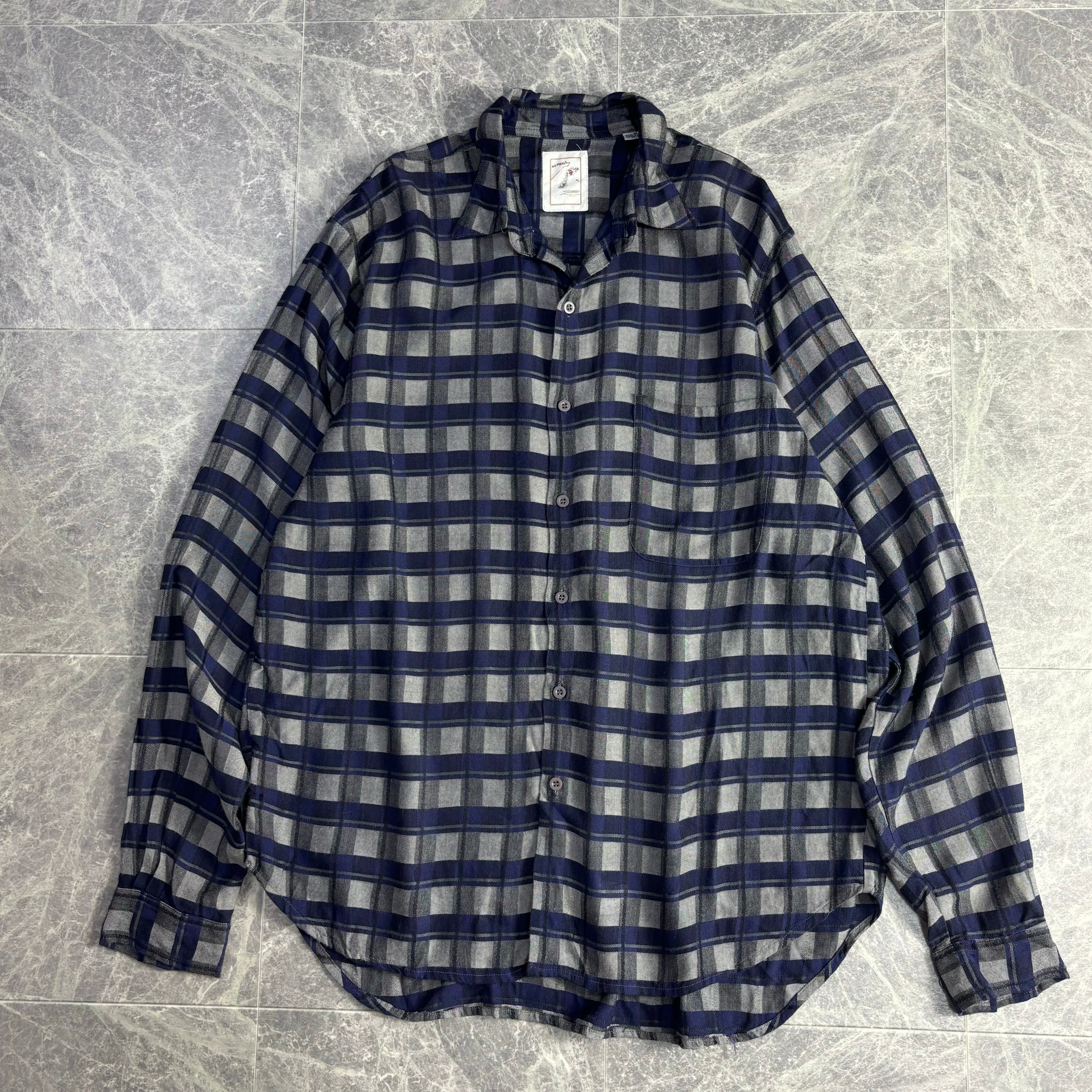 90s前後 check rayon shirts