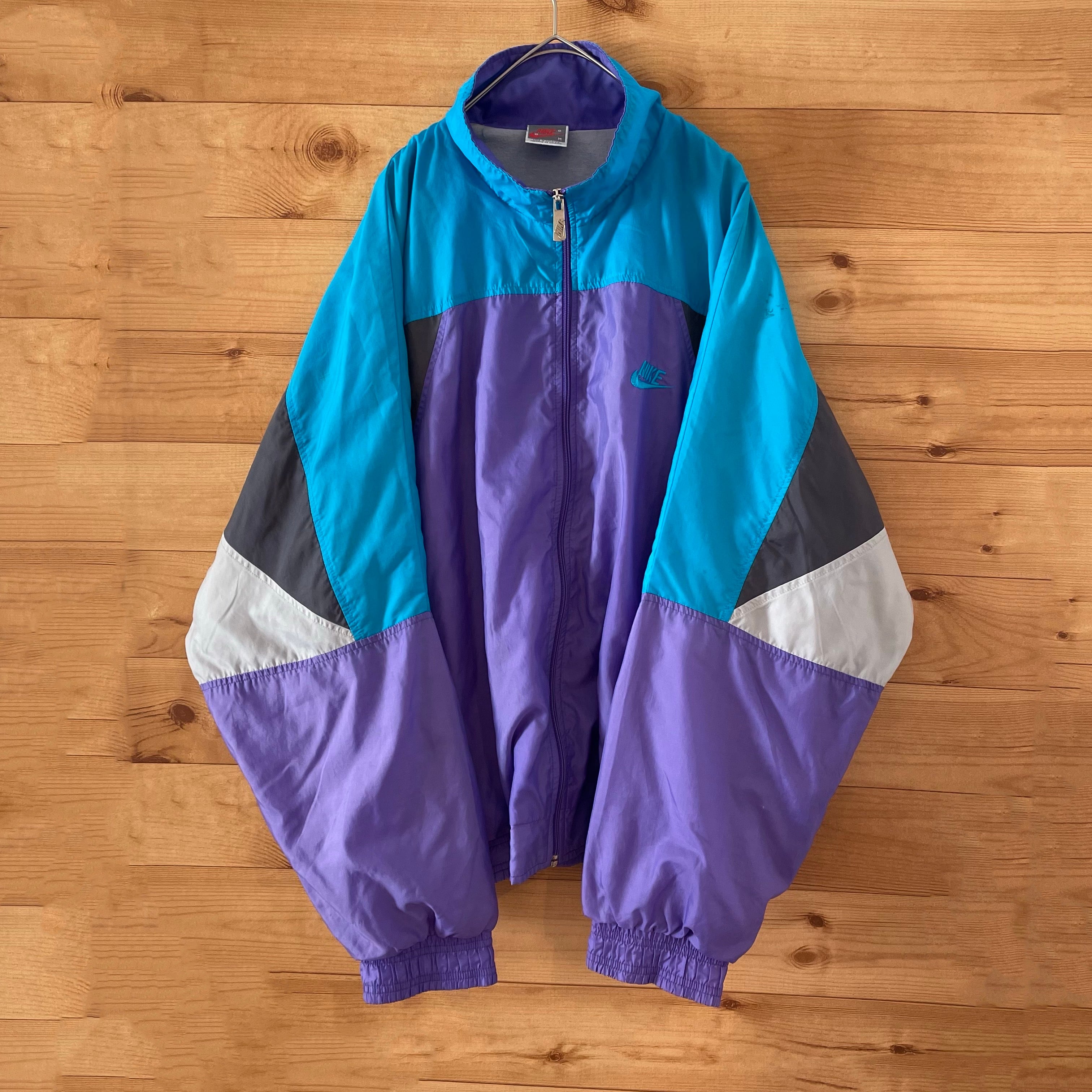 ナイキ バイカラー ナイロンジャケット 刺繡ワンポイントロゴ 温  