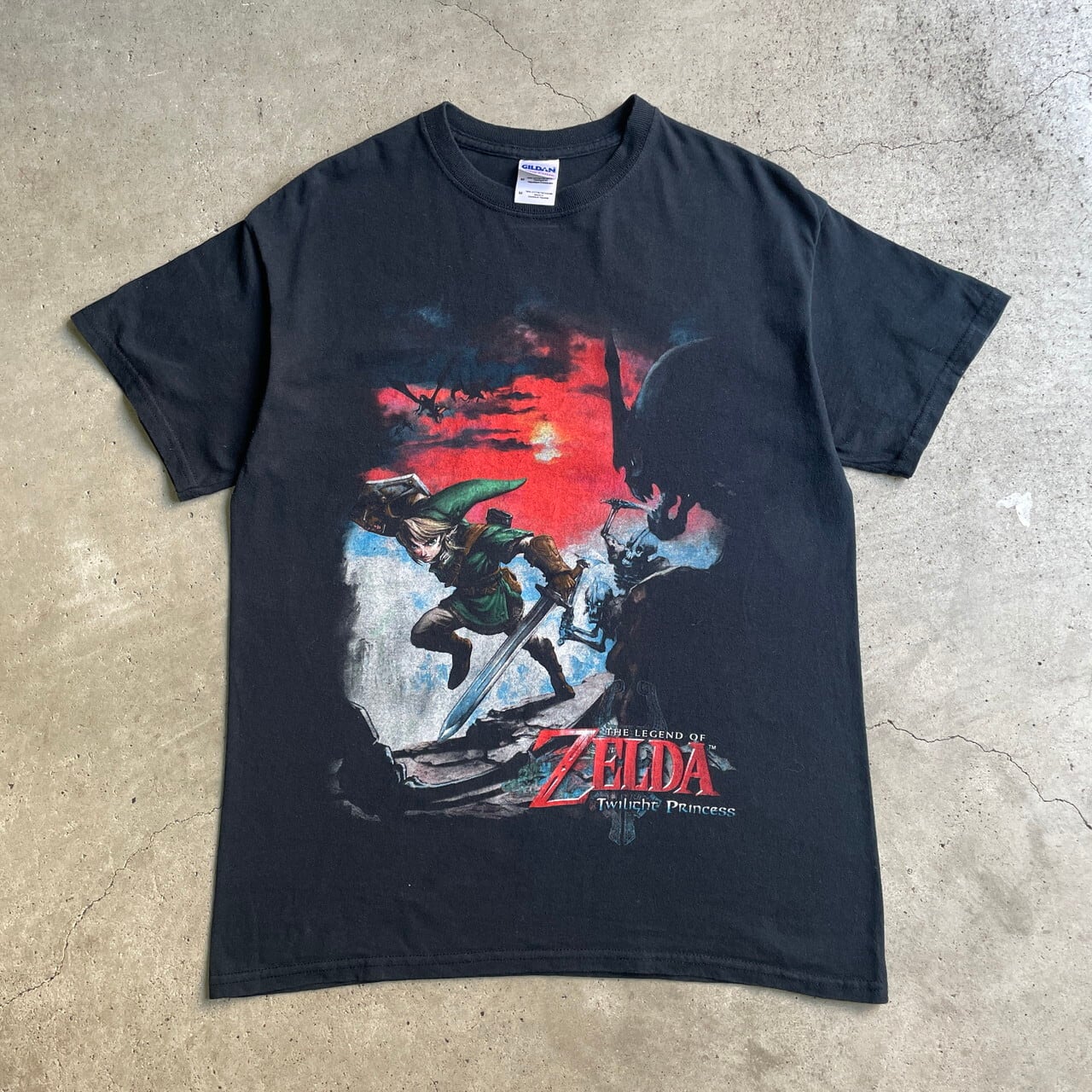 00年代 ゼルダの伝説 トワイライトプリンセス キャラクター プリント T 