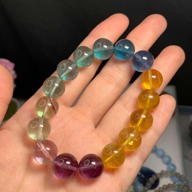 b147 キャンディーフローライトブレスレット