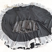 フラメンコ 衣装 ファルダ スカート 黒 白 無地 レッスン 練習 フリル レース 軽い ダンス パーティ 発表会 舞台 ブラック系 ホワイト系 シンプル エレガント フレア スタイリッシュ 舞台衣装 フェスティバル