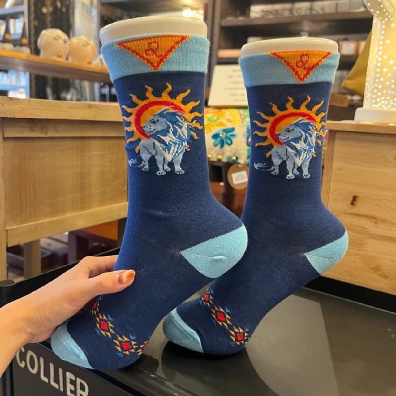TOPANGA SOCKS Lady's　Blue Lion　　レディースソックス　ブルーライオン　ライオン　ソックス　靴下　　プチギフト　　アニマルソックス