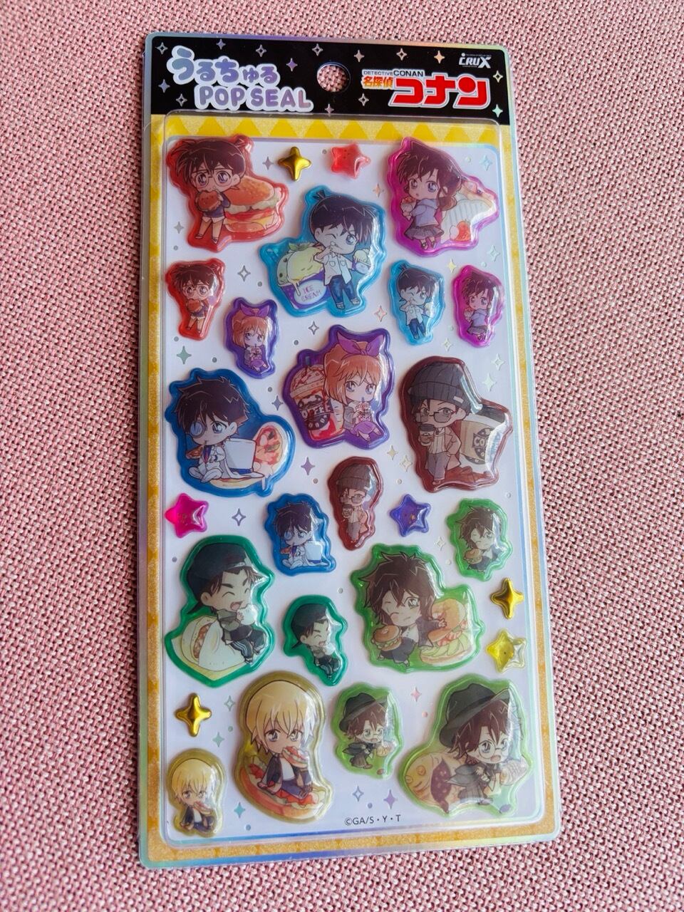 うるちゅる POP SEAL きゃらペコ/ジャンクフード・名探偵コナン X15