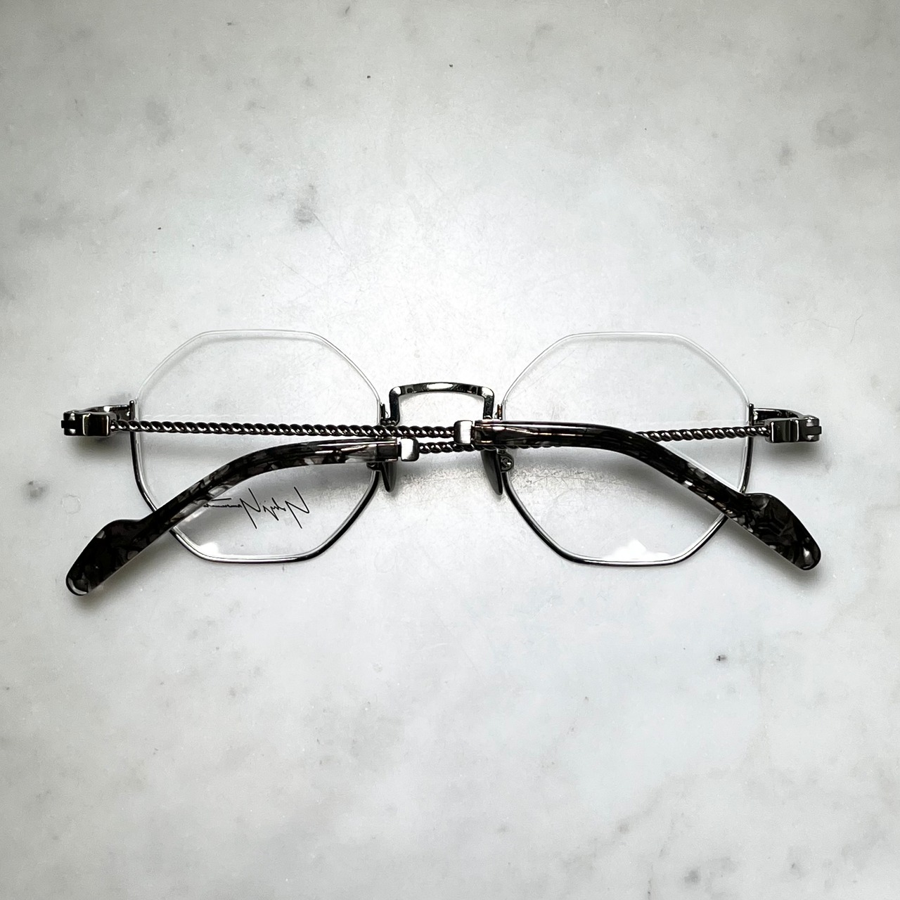 NOS YOHJI YAMAMOTO under-rim glasses with octagon rense