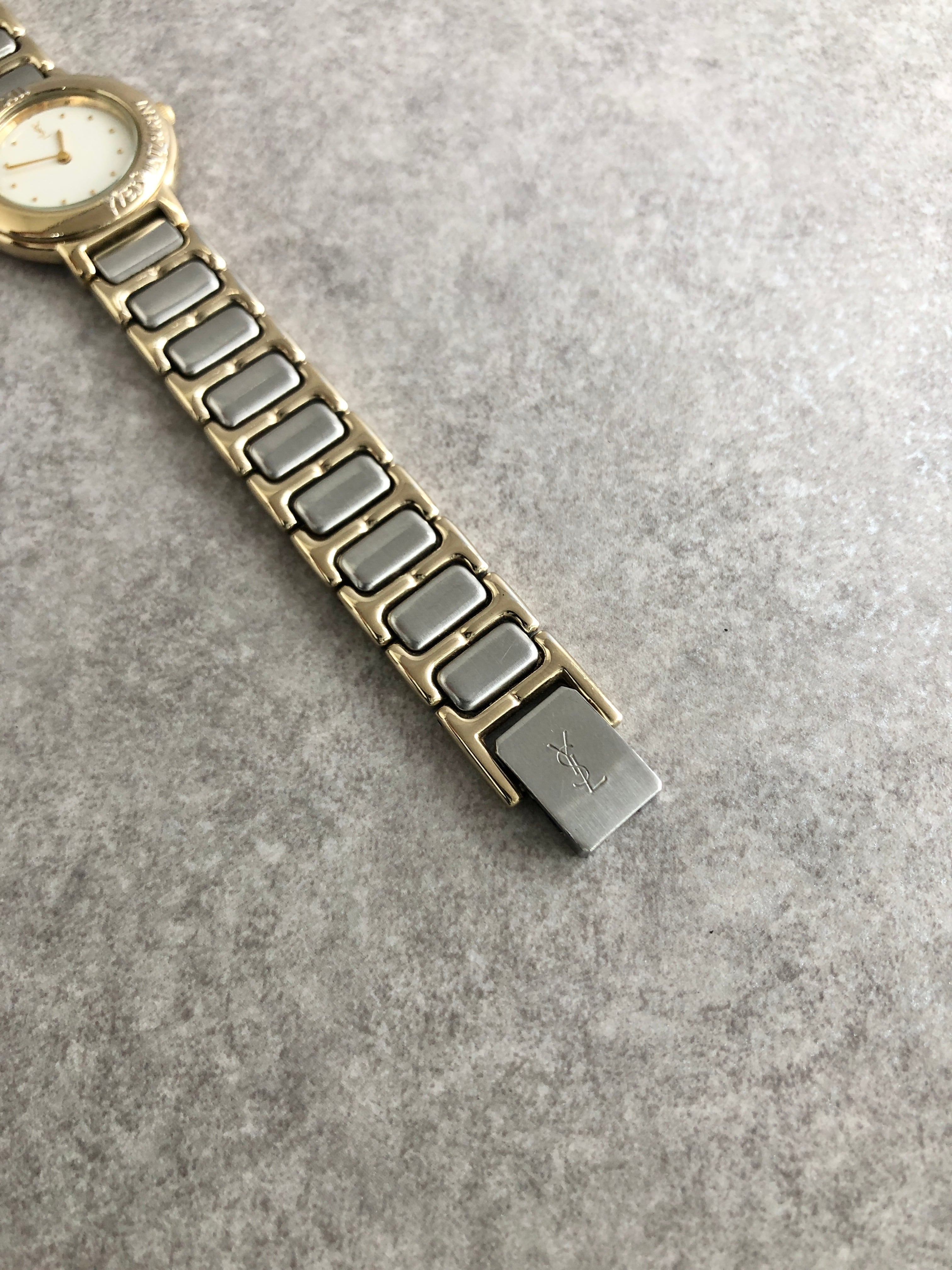 Yves Saint Laurent イヴ・サンローラン 腕時計 ゴールド×シルバー YSL