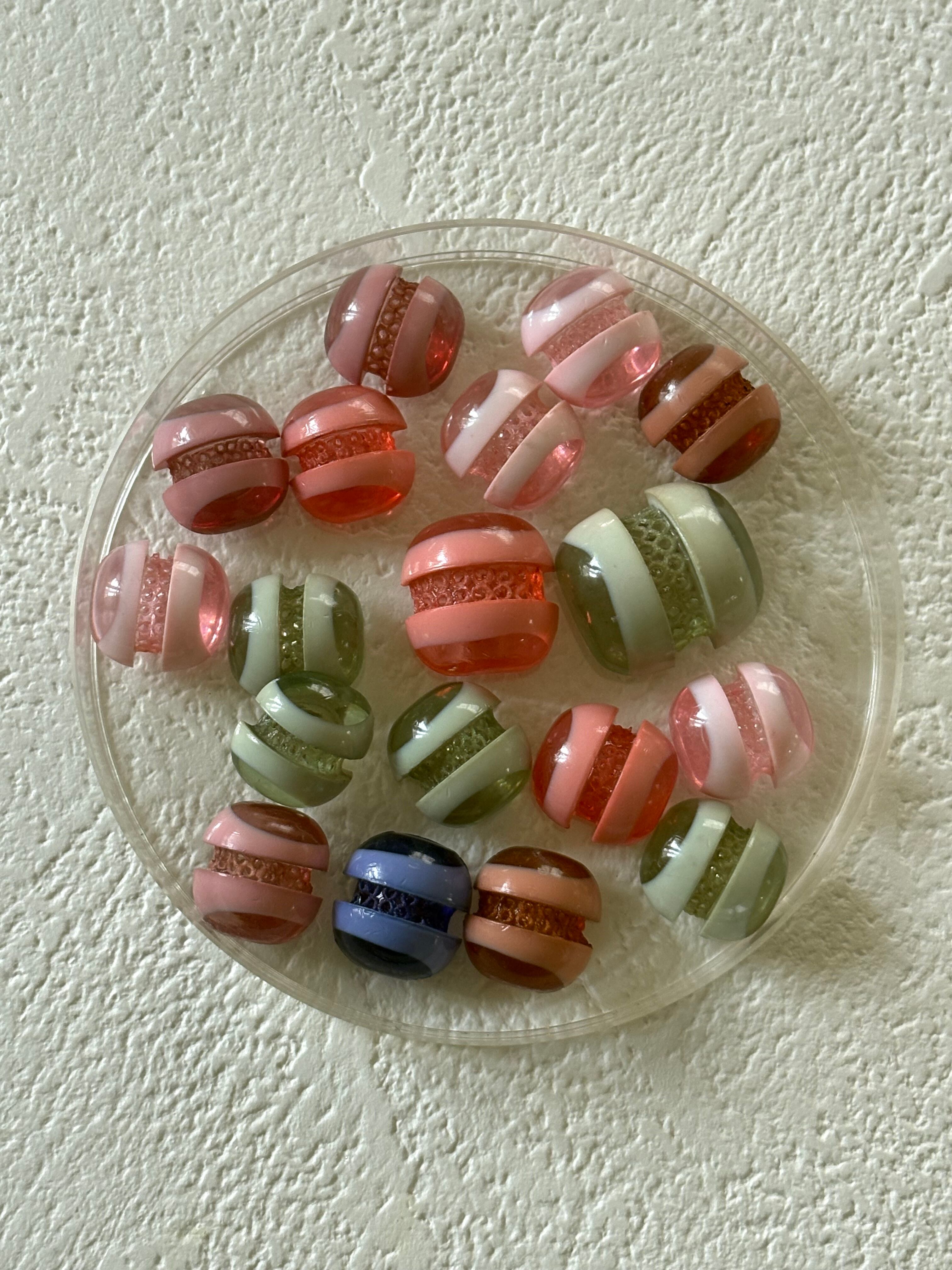 Japanese Vintage ボタン 14mm キャンディーボタン レトロボタン 昭和レトロ アクセサリーパーツ デコレーション材