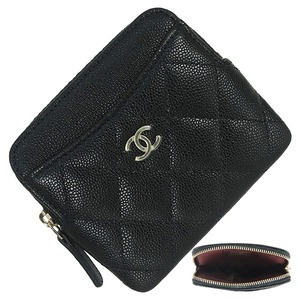 New CHANEL シャネル クラシック ジップ コインパース AP2061 マトラッセ ブラック 新品
