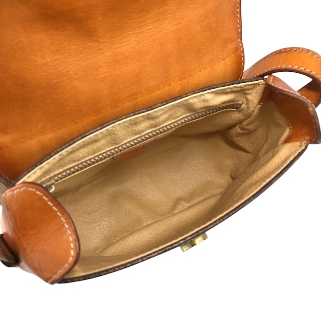 CELINE セリーヌ ショルダーバッグ ブラウン ホースビット PVC vintage ヴィンテージ オールド 7izj8d