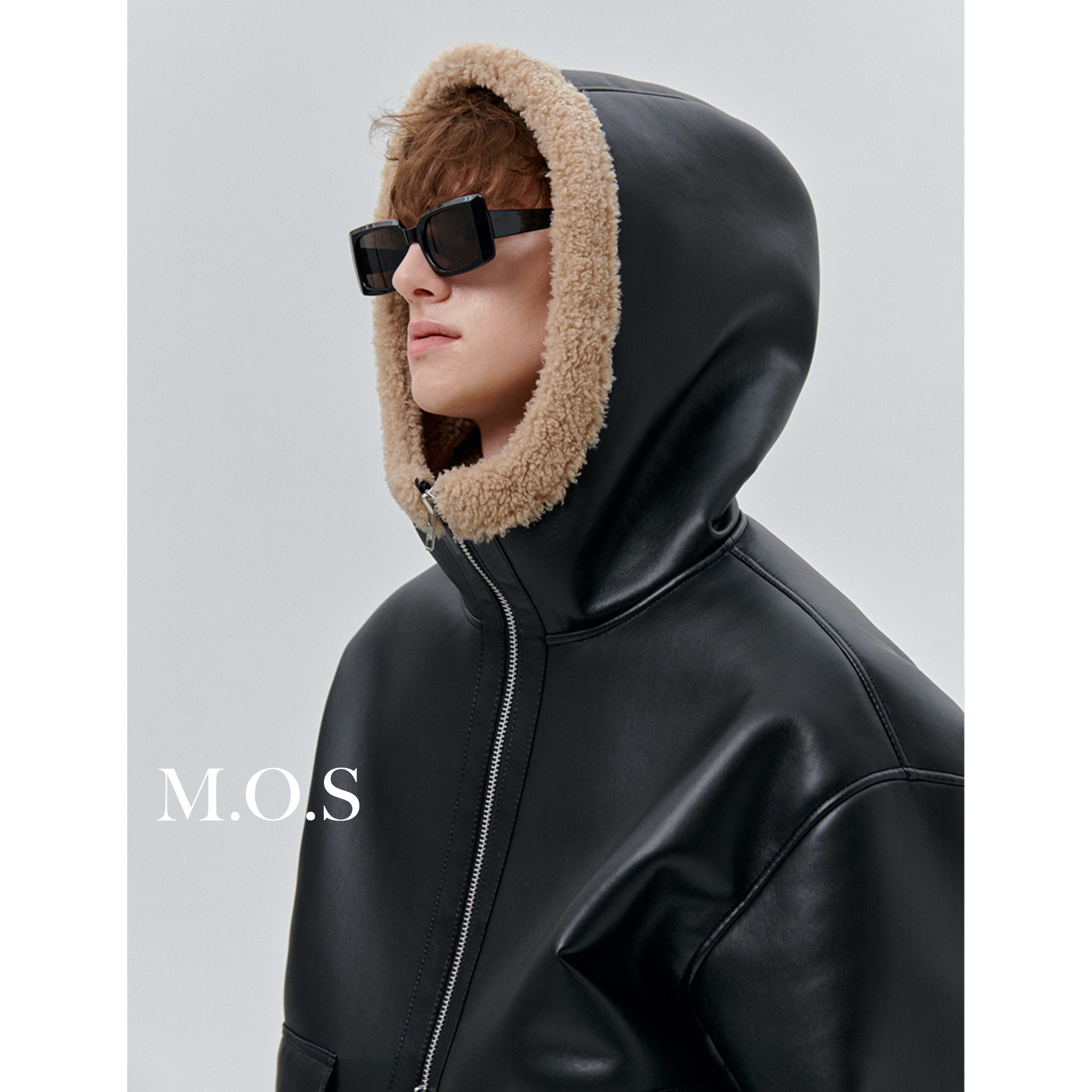 ☆DOFFJASON☆Solid hoodie mouton jacket | M.O.S