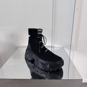 【受注予約：1月中旬入荷予定】mesh-high-top chunky boots/black
