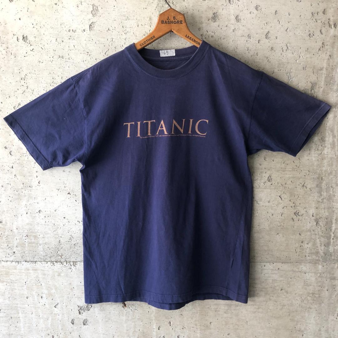 TQ5】 Tシャツ ムービーT 映画 タイタニック ロゴ 1998年 90s 
