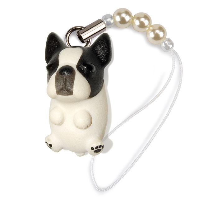 Dog 92 French Bulldog フレンチブルドッグ パイド ビーズ ストラップ DN-1501