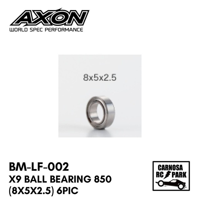 【AXON アクソン】X9 BALL BEARING 850 (8x5x2.5) 6pic [BM-LF-002]