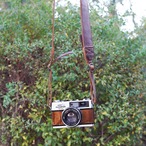 ネックストラップ　本革　レザー　ブラウン　ハンドメイド　オリジナル　カメラストラップ　ショルダー　