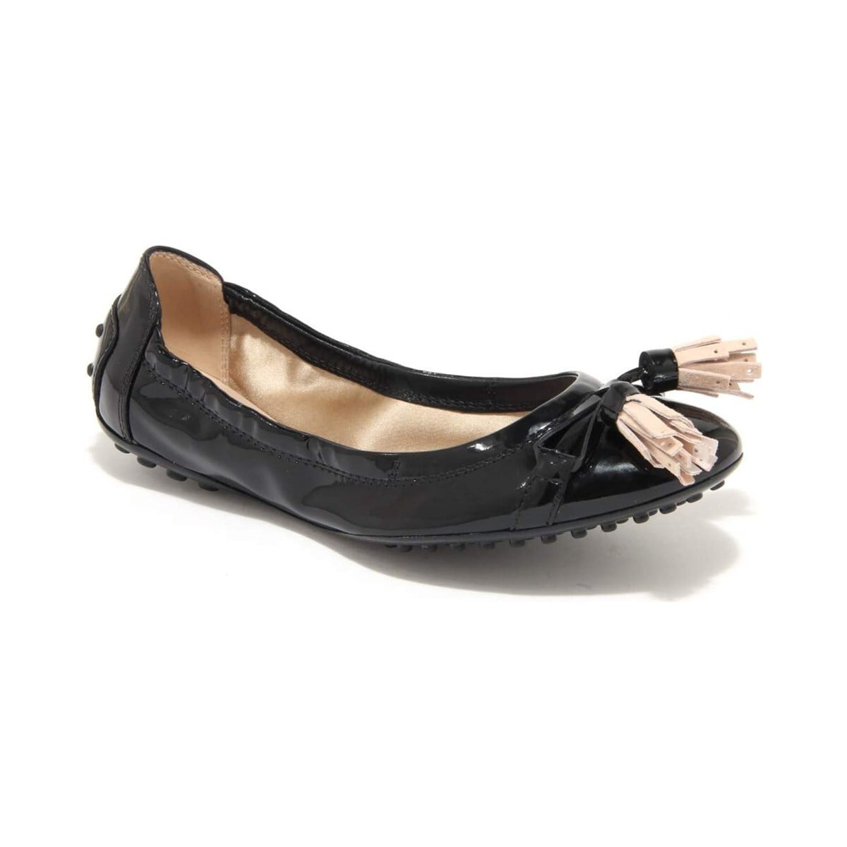 TOD'S トッズ レディース バレエシューズ レザー ブラック