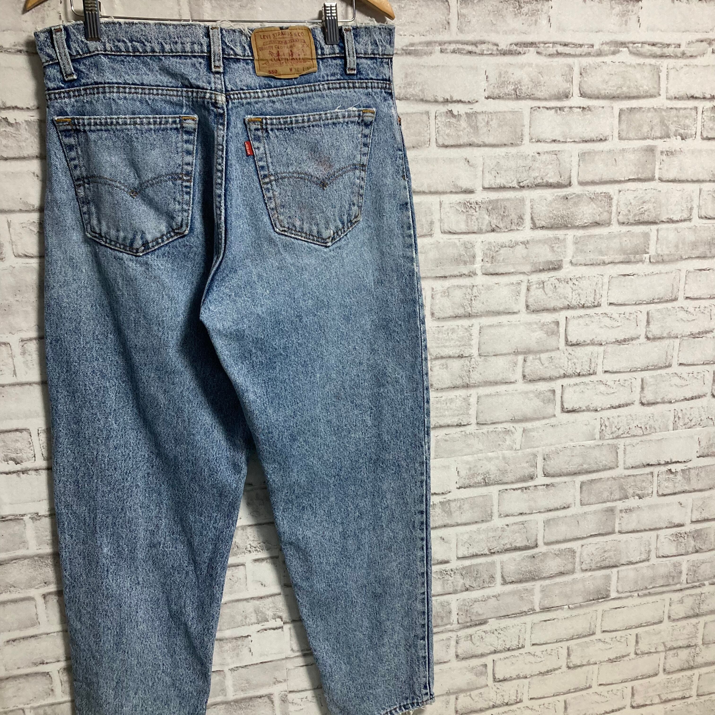 【Levi’s 550】W36×L30 Made in USA Denim Jeans リーバイス 550 ブルーデニム ジーンズ ジーパン  テーパード リラックスフィット アメリカ USA 古着