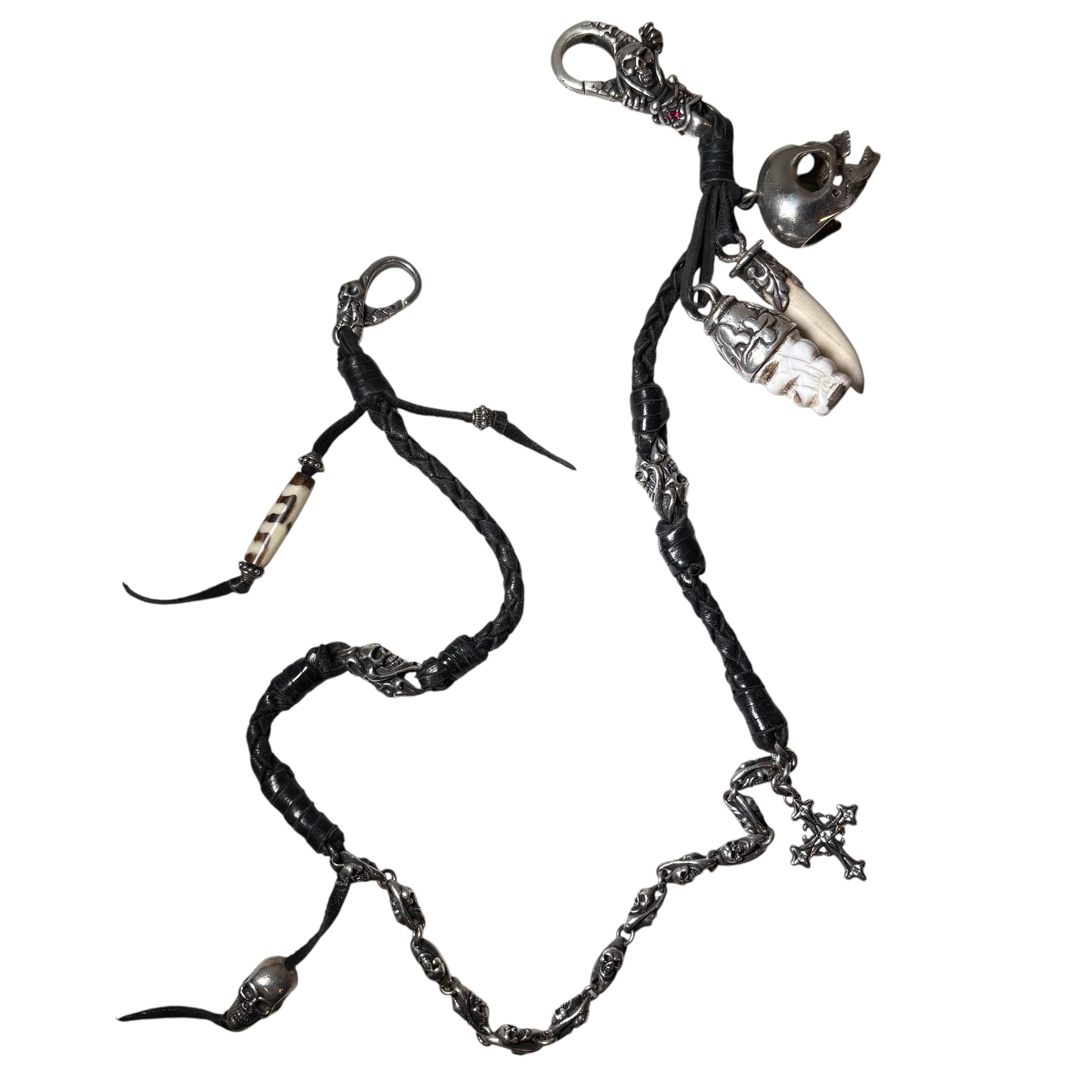 ROBERT WARNER leather × silver chain | NOIR ONLINE