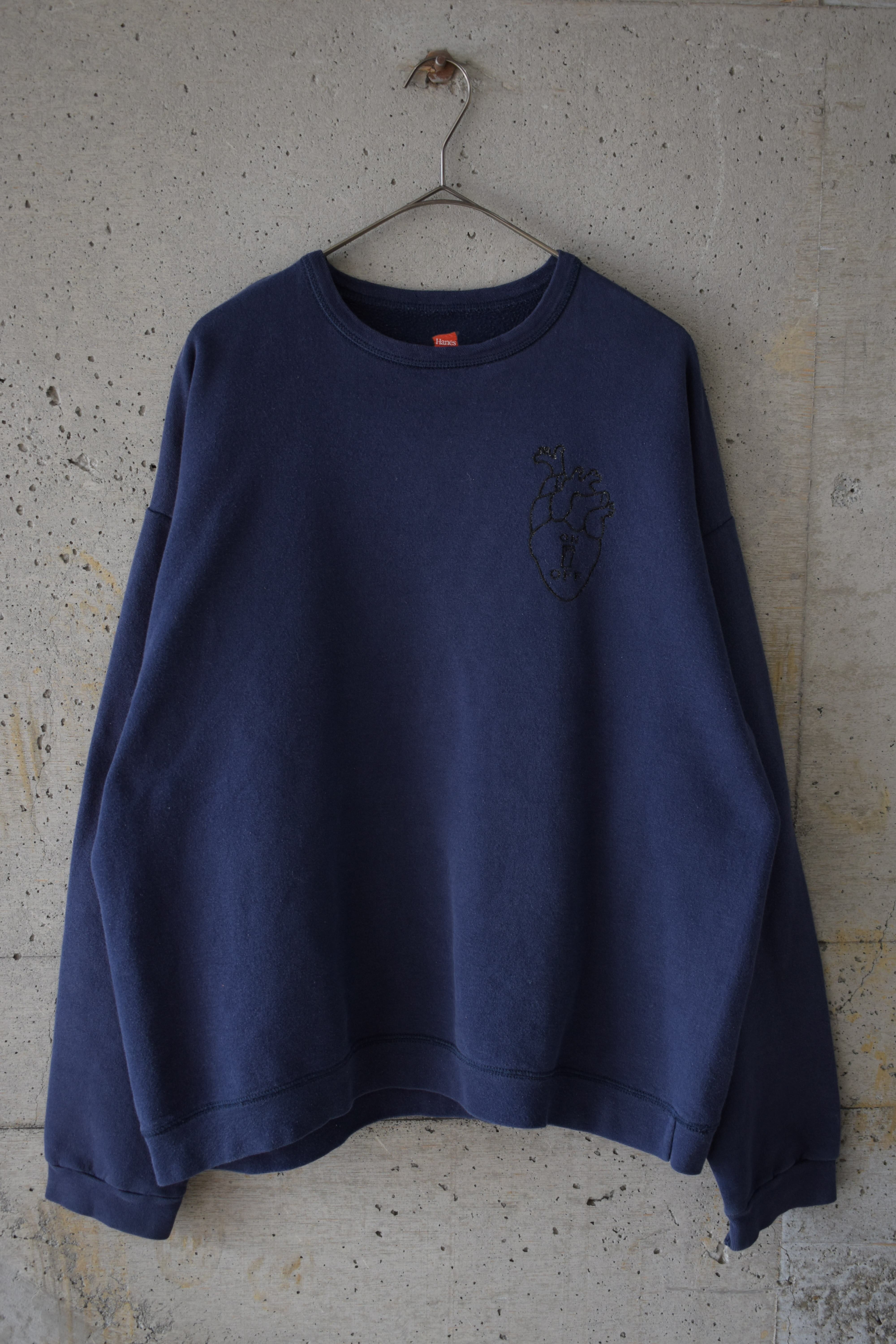 Heart embroidered sweatshirt
