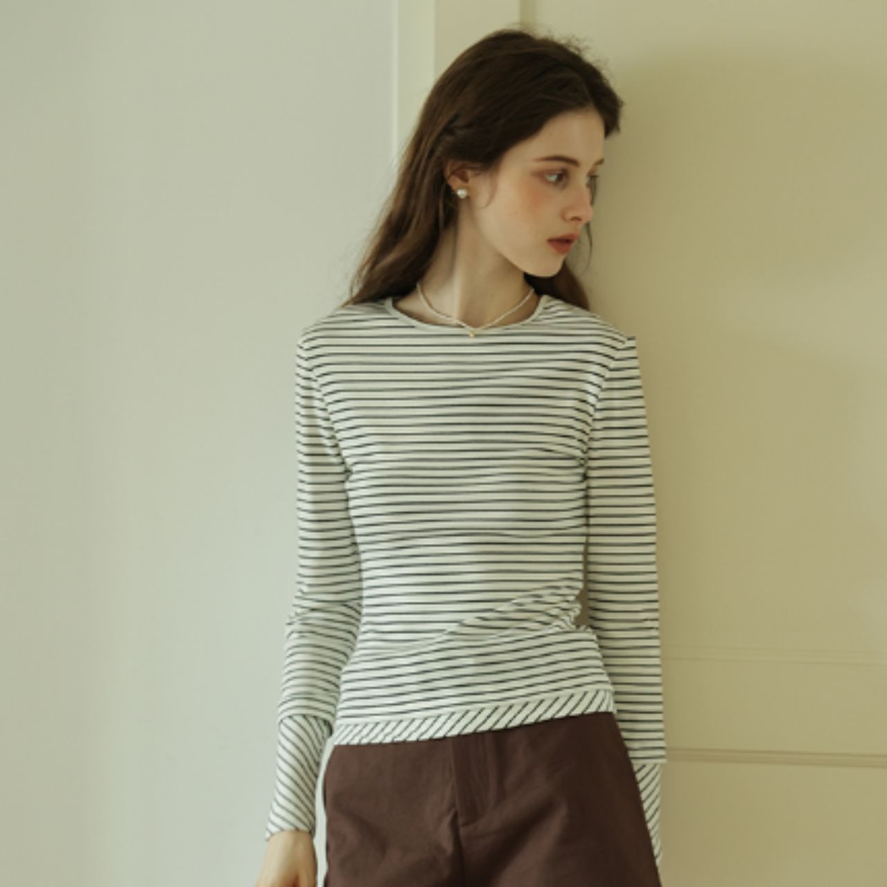 Parisien Rayé Long Sleeve Tee F0474