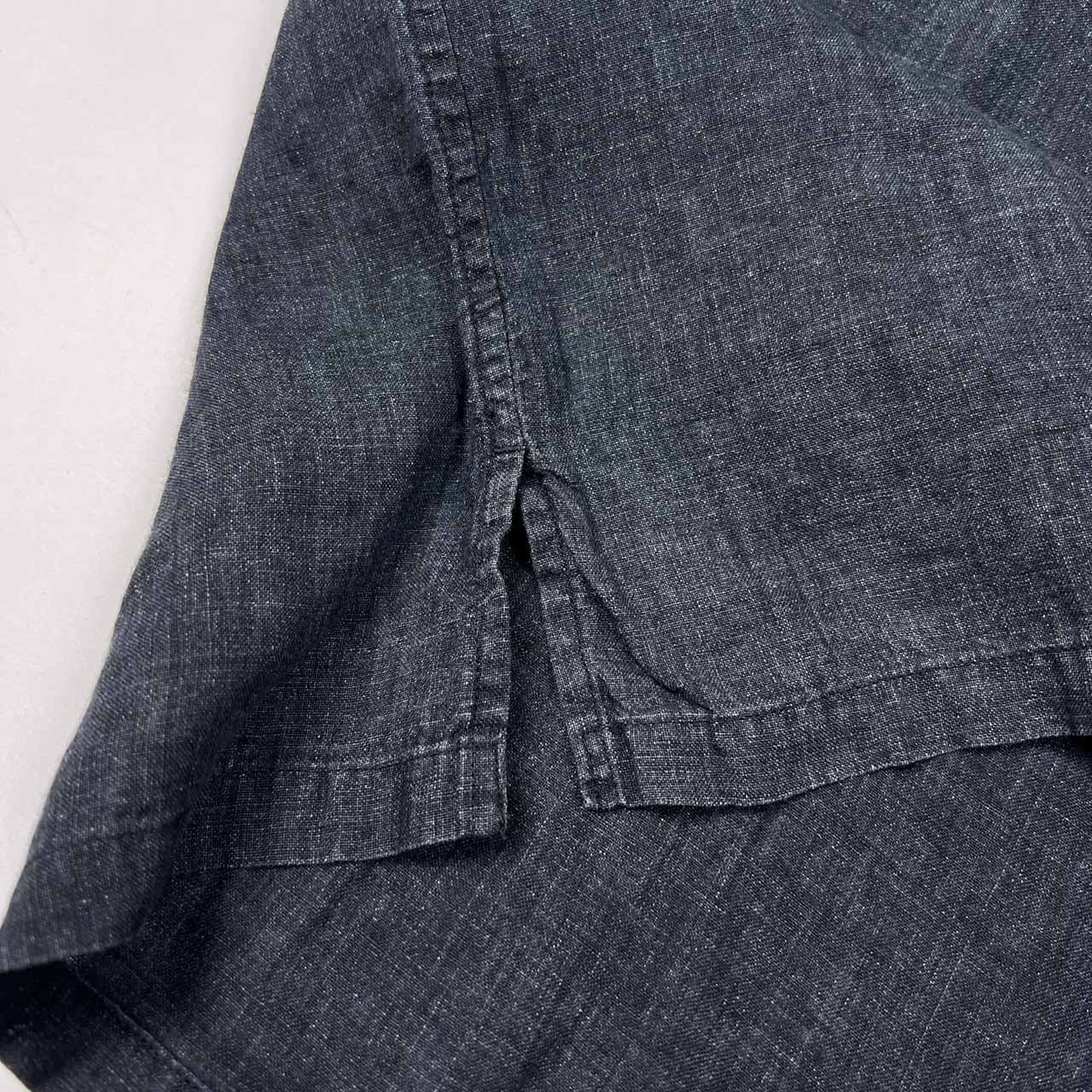 麻100% UNITED ARROWS ユナイテッドアローズ LINIFICIO 開襟 オープン