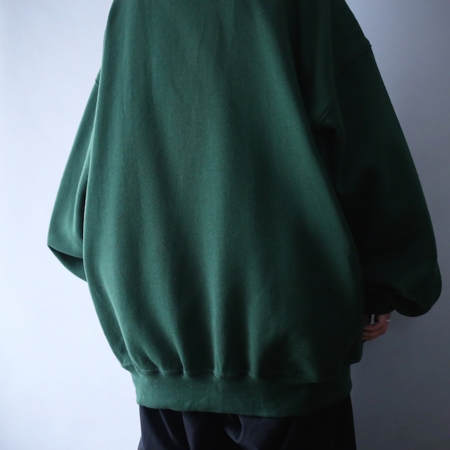 "刺繍" one point animal design XXL over silhouette sweatshirt