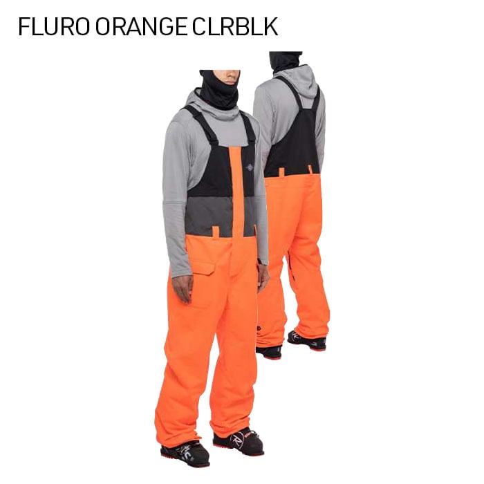 22-23 686 Frontier Shell Bib ウェア パンツ FLURO ORANGE CLRBLK