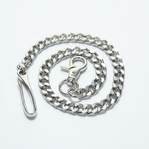 喜平 約63cm ウォレットチェーン アメカジ クリップ シルバー kw12