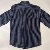 ICEBERG SHIRT アイスバーグシャツ ストライプ 長袖シャツ M/ネイビー系 メンズ ビンテージ