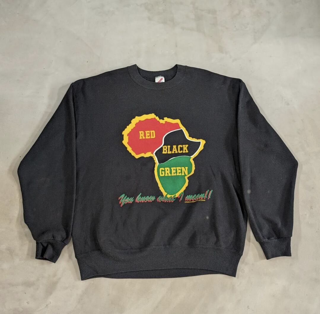 90s pan african flag sweat shirt 小岩店