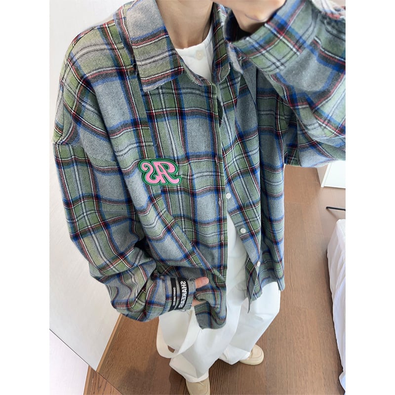 dannyandzeeオーバーサイズチェックシャツ | mblueshop