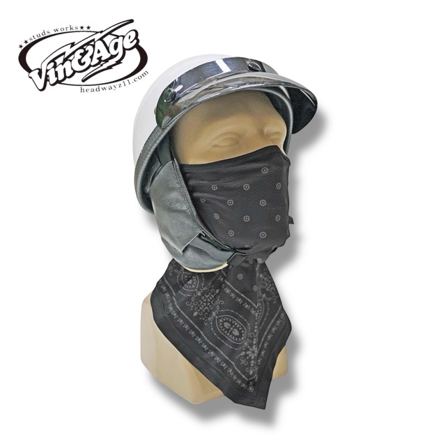 フェイスマスク ストレッチ クッキー柄 ネックガード バンダナ柄 Vin & Age ヴィンアンドエイジ STRECH FACE MASK TYPE VFM1