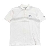 ゴルフ◆ZOY ゾーイ ロゴ刺繍 鹿の子 コットン 半袖 ポロシャツ サイズ 2 /メンズ/スポーツ/日本製/白/ホワイト