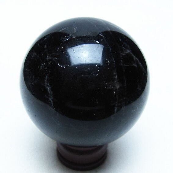 モリオン スフィア 黒水晶 丸玉 52mm 置物 原石 一点物 151-10302