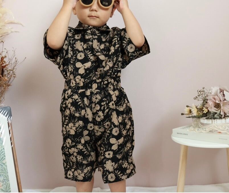 【取寄】男の子だって花柄着たい!が叶う花柄セットアップ