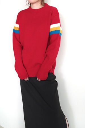 Vintage arm line ski sweater