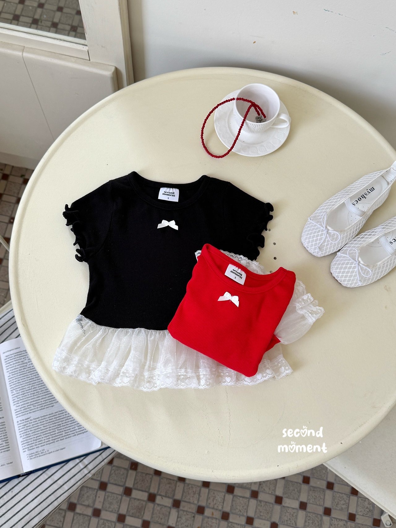 [second moment] Popo Ribbon Tee / [세컨드모먼트] 포포리본티