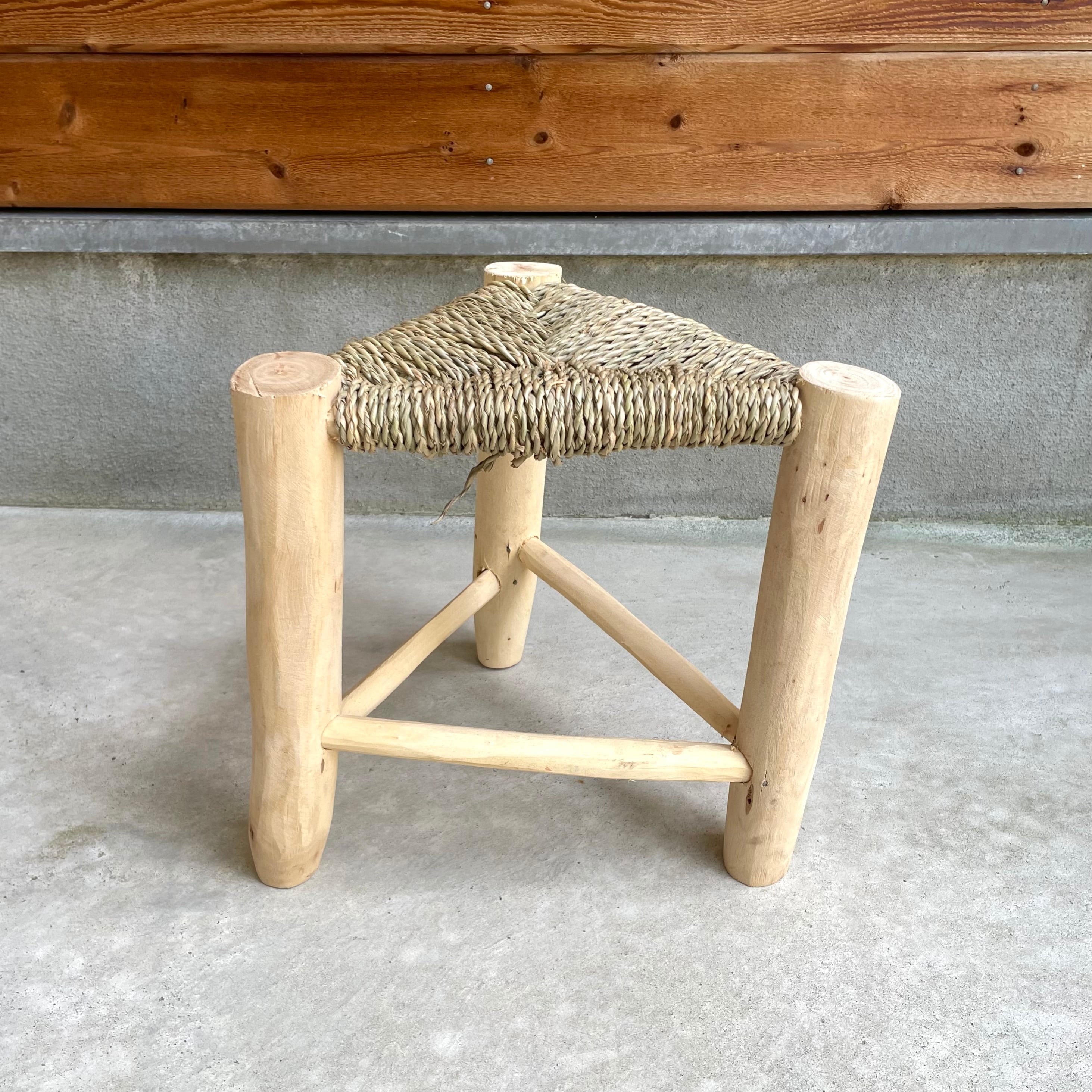 Moroccan wooden triangle chair モロッコ ドーム三角木椅子④ w33.5