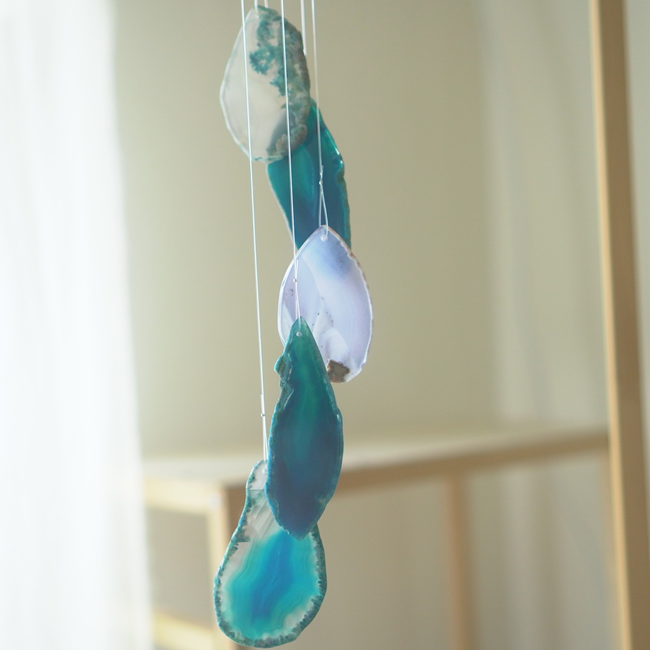 Clear Drops 10 - アゲートヒーリングチャイム / Agate Sun Catcher Wind Chime 633