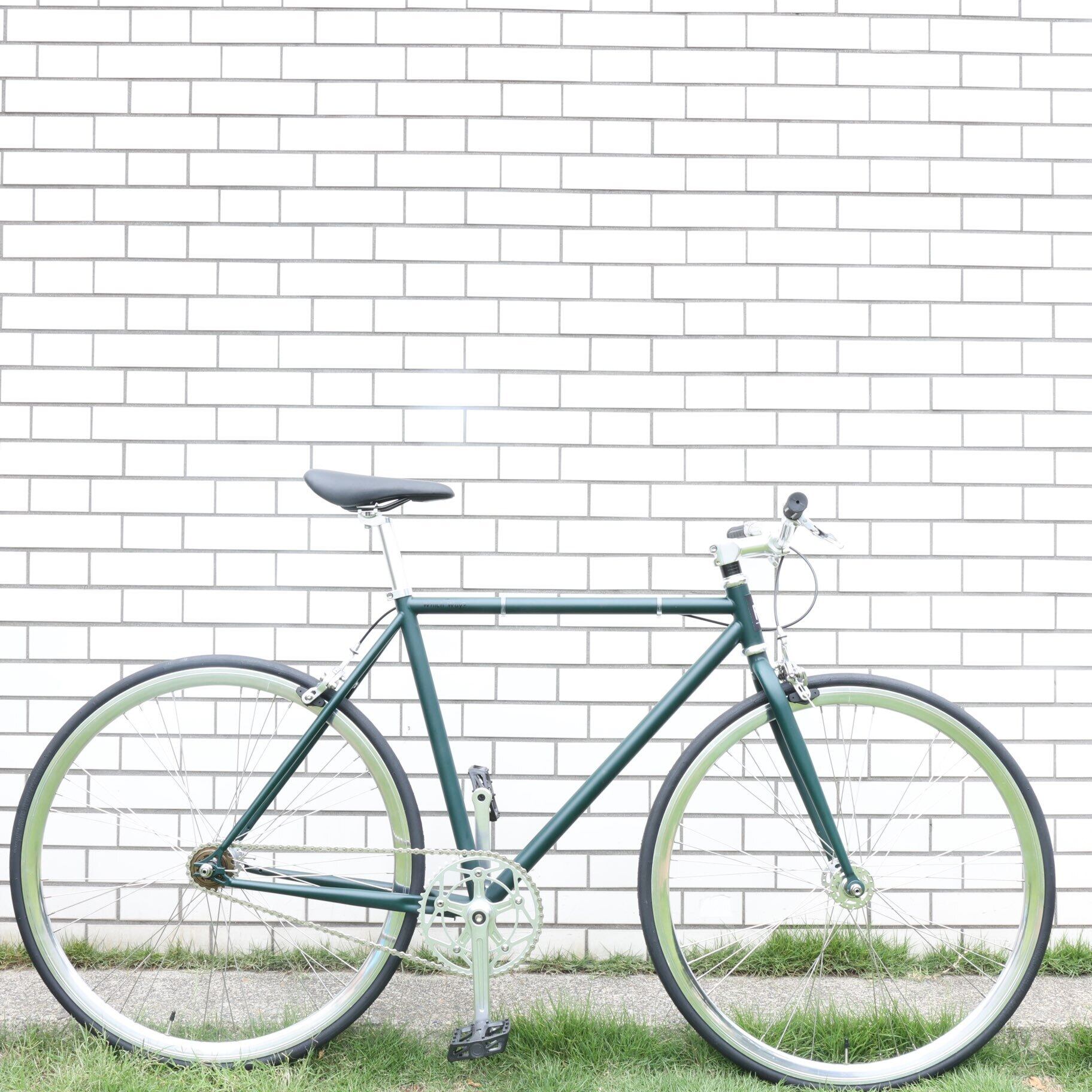 FUN 700C ANGUS STREET, Chrome green】ハイテン クロモリ ピスト  