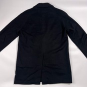 カシミヤ100% SAVOIA サヴォイア ステンカラー ハーフコート L/ブラック メンズ