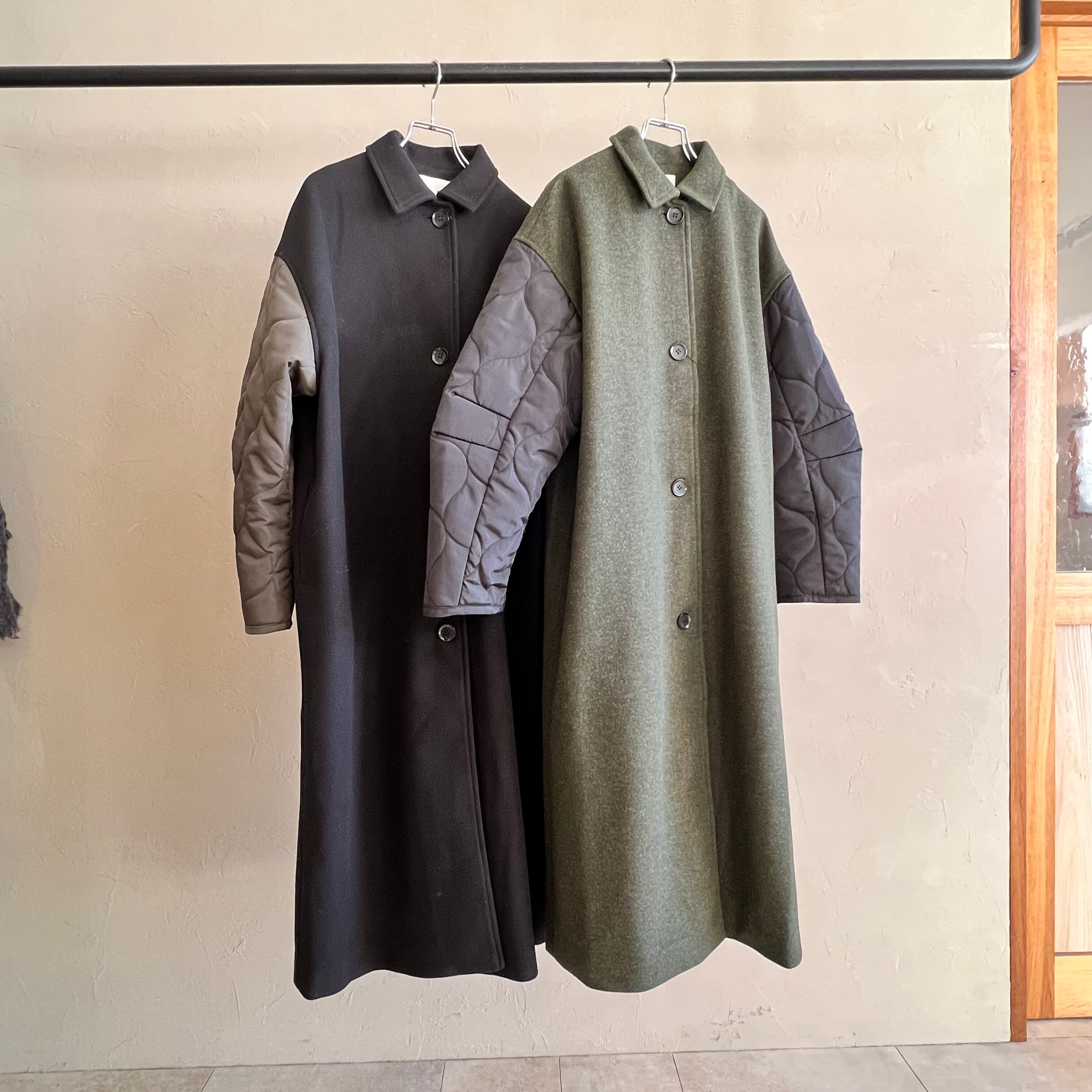 NOMINE 】袖キルティングステンカラーコート | valance 福井